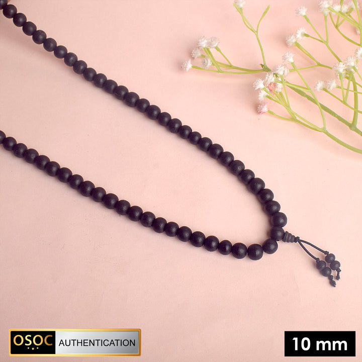 100% Original Govt. Certified 10mm Karungali Mala with Sumeru Bead and Matt Finish. India’s Largest Pooja Accessories Brand - www.satvikworld.com