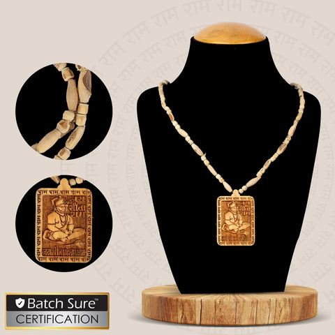 Buy 100% Original Tulsi Mala with Jai Sita Ram / Jai Shri Bageshwar Dham Wooden Locket, ideal for daily chanting, meditation, and spiritual devotion. Made from pure Tulsi beads, this sacred mala brings divine protection, focus, and peace to your spiritual routine. India’s Largest Brass Idols Brand - www.satvikworld.com