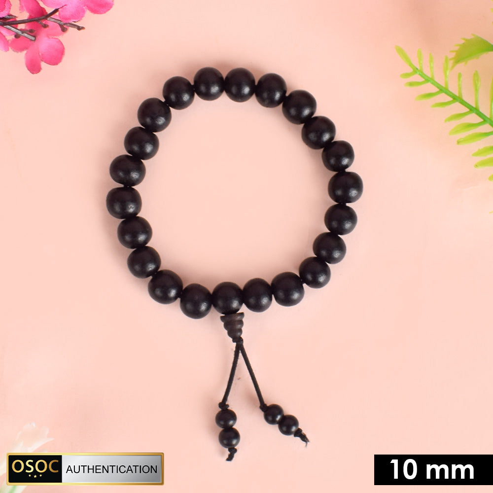 10mm Government Certified Karungali Bracelet with Gloss Finish – Premium Spiritual Rudraksha Mala for Protection, Focus, and Positive Energy. India’s Largest Pooja Accessories Brand - www.satvikworld.com