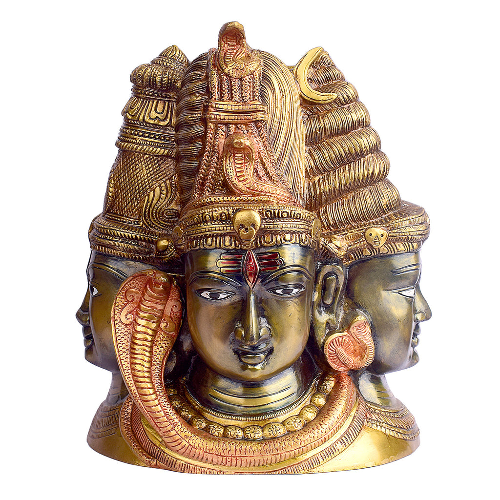 11.4 inch detailed brass Shiv Ji idol, showcasing intricate craftsmanship and divine representation of Lord Shiva. India’s Largest Brass Idols Brand - www.satvikworld.com
