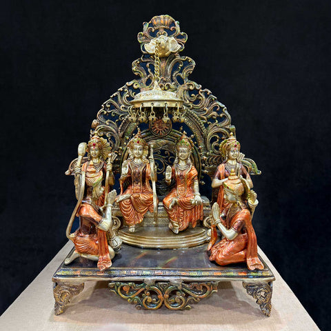 22 inches Elegant Brass Ram Darbar Idol