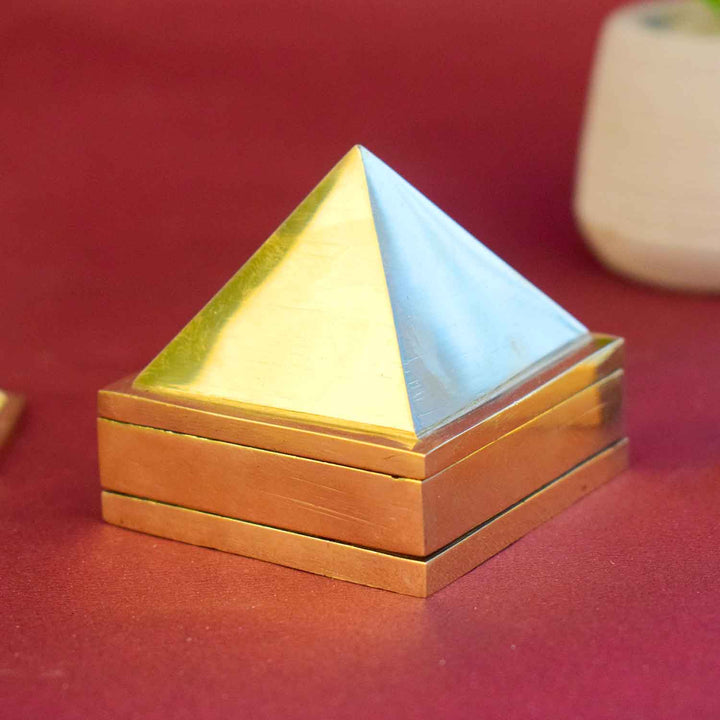 Pure Brass Pyramid for Vastu Correction, Energy Healing & Meditation – Satvikstore.in India’s Largest Pooja Accessories Brand - www.satvikworld.com