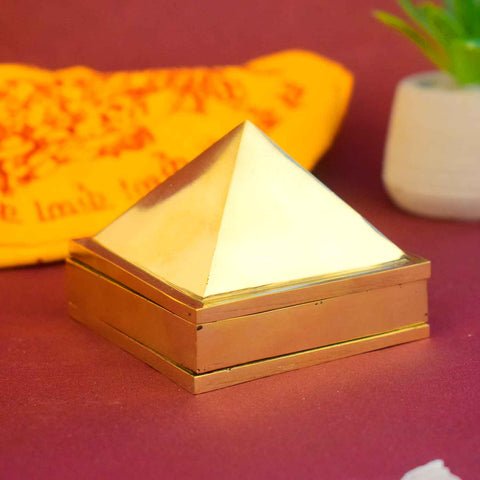 Pure Brass Pyramid for Vastu Correction, Energy Healing & Meditation – Satvikstore.in India’s Largest Pooja Accessories Brand - www.satvikworld.com