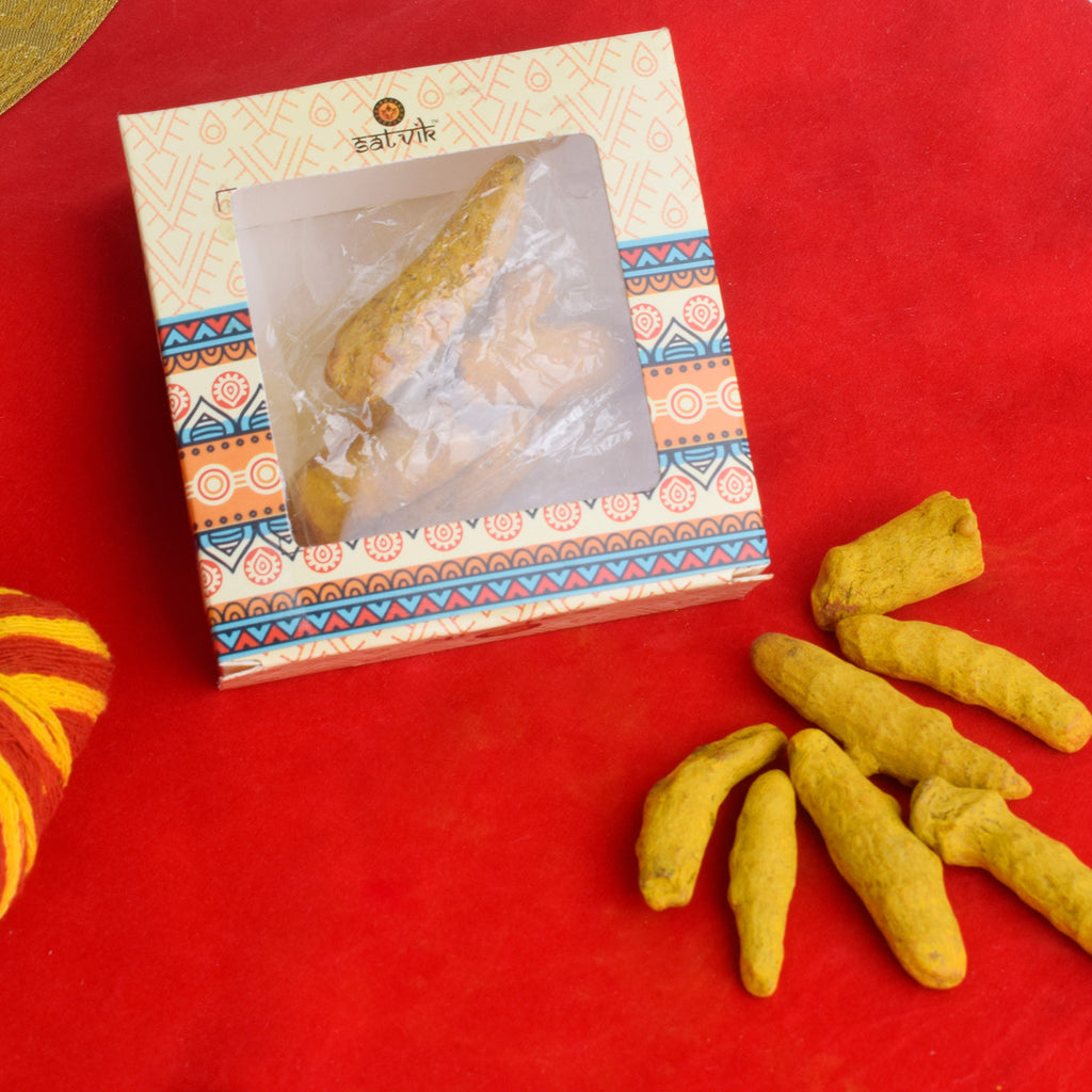 Turmeric Root (Haldi Ganth) 50 Grams Puja Store Online Pooja Items Online Puja Samagri Pooja Store near me www.satvikworld.com