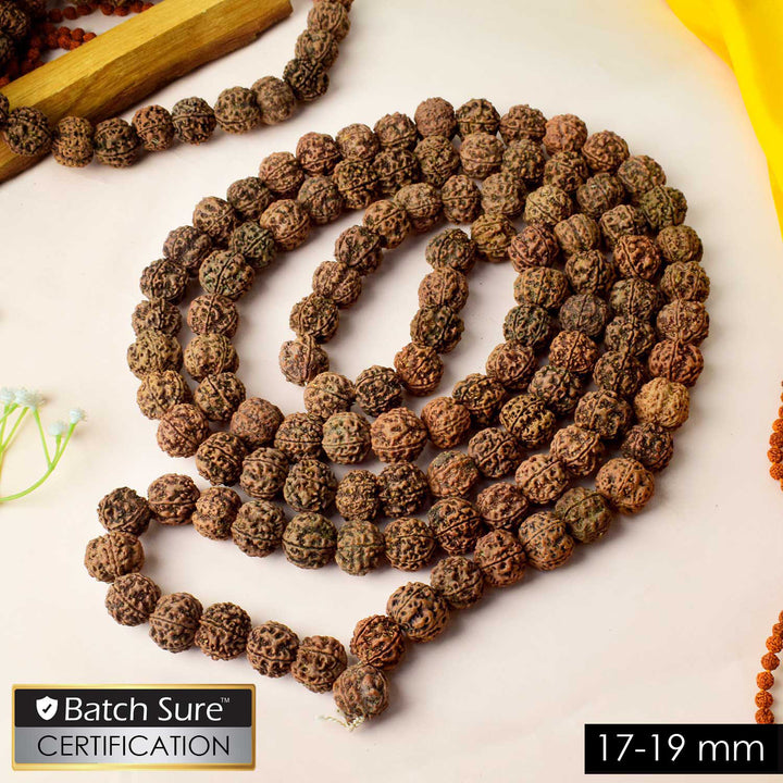 5 Mukhi Special Kantha Rudraksha mala featuring premium five-faced Rudraksha beads, designed for spiritual balance, meditation, and holistic healing. India’s Premium Jap Mala Store - www.satvikworld.com