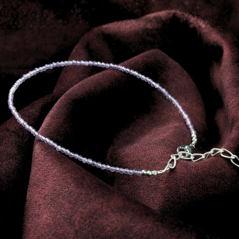 Amethyst healing stone anklet for calm, clarity, and emotional balance, India’s Largest Puja Accessories Brand- www.satvikworld.com