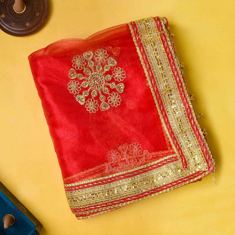 Auspicious Mata Ki Chunni for Pooja and Festivals (84x43 inch)
