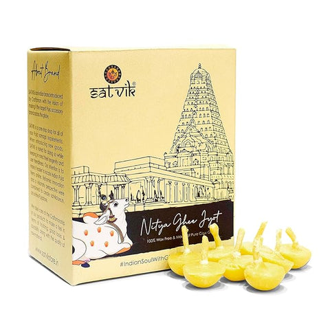 100 Pc Pure Cow Ghee Diya Wicks (Wax Free)