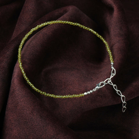 Citrine healing stone anklet for abundance and positivity. India’s Largest Puja Accessories Brand- www.satvikworld.com