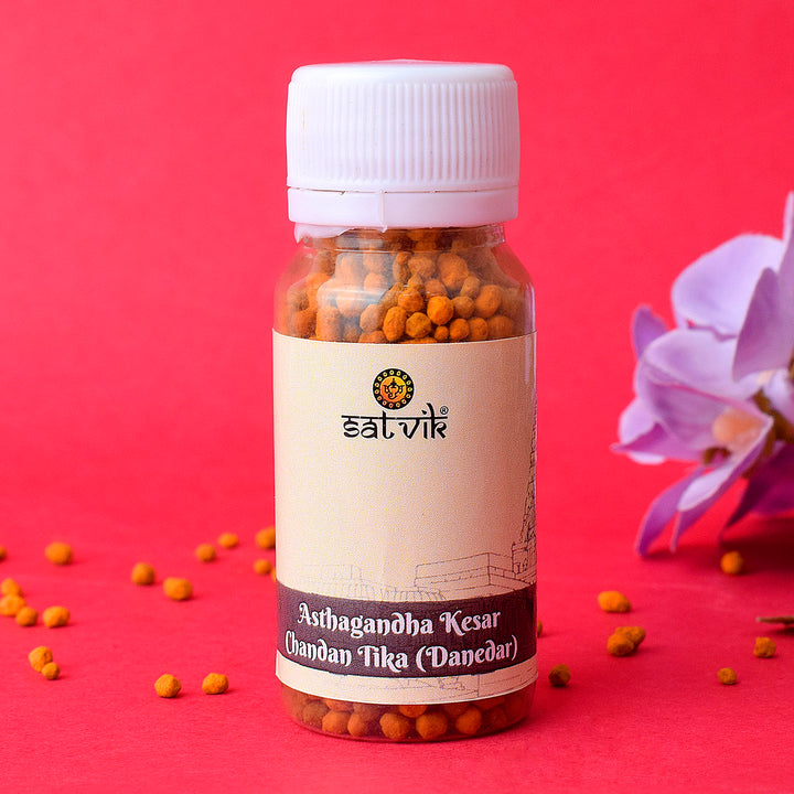 Ashtagandha Saffron Chandan Tika (Chandan Tilak) Danedar | Shop Online From www.satvkworld.com