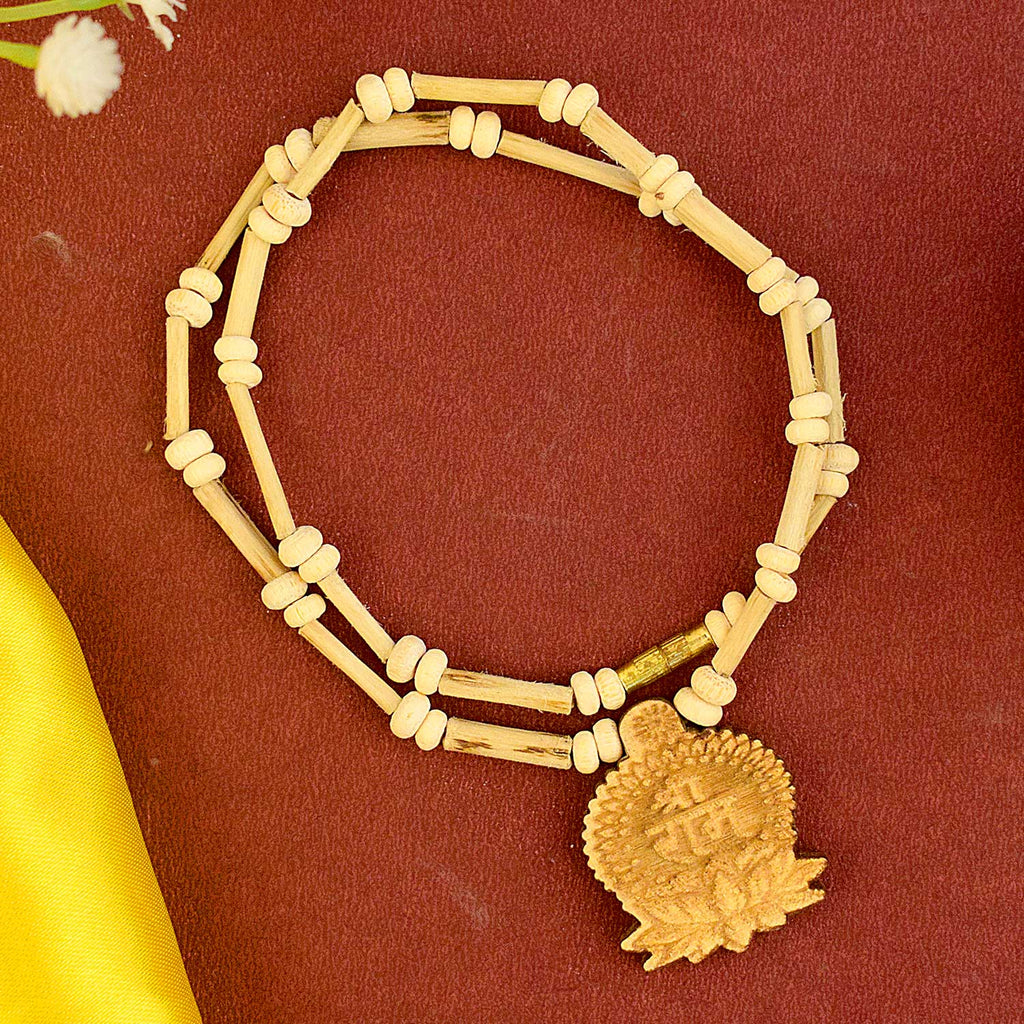 100% Original Tulsi Mala with Shri Ram Wooden Locket – sacred prayer beads with devotional locket for chanting and meditation. India’s Largest Brass Idols Brand - www.satvikworld.com
