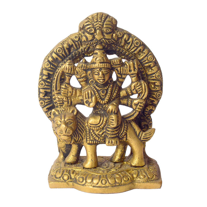 3-Inch Brass Durga Idol – Perfect for Car & Puja Room