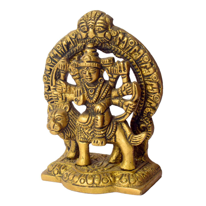 3-Inch Brass Durga Idol – Perfect for Car & Puja Room