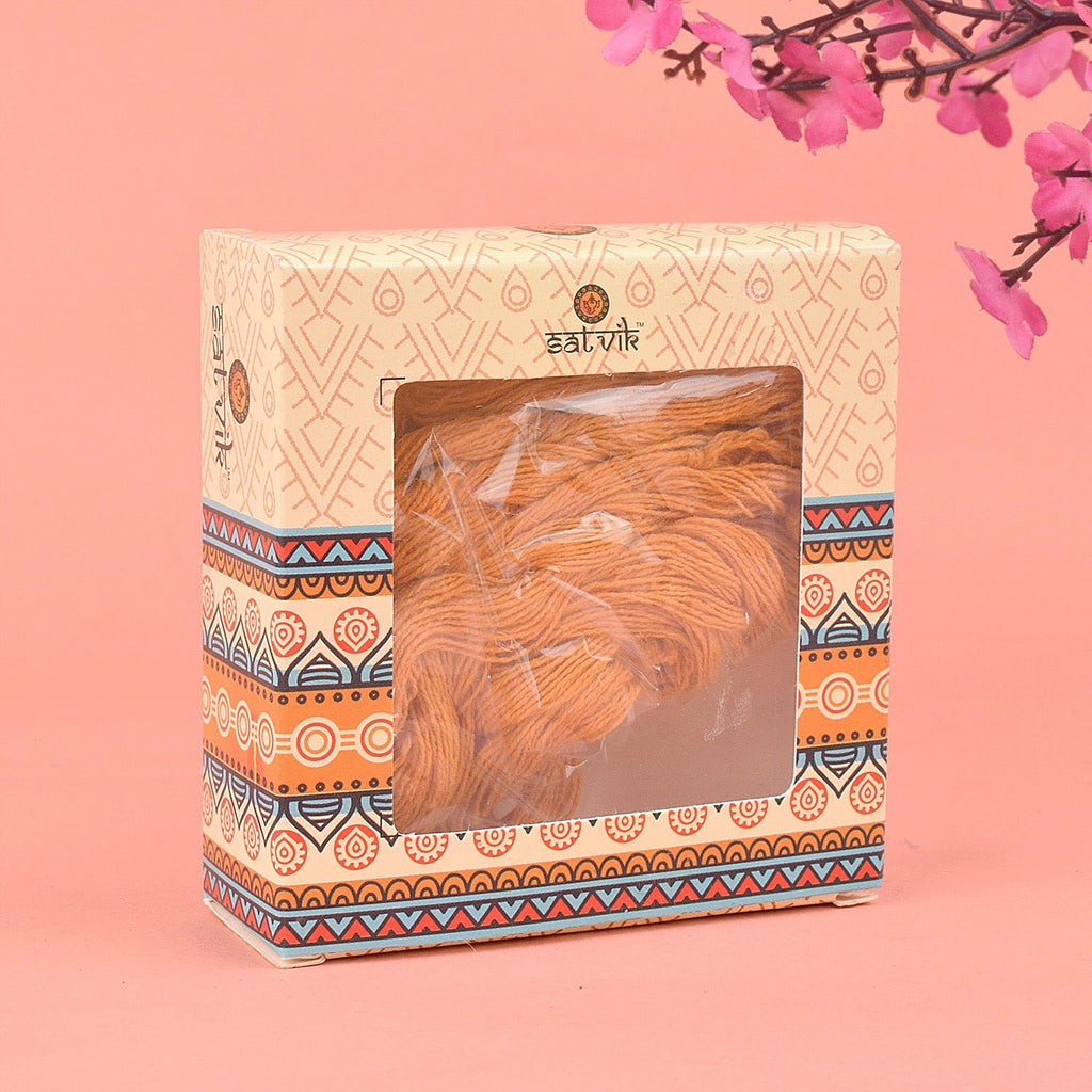 Orange Cotton Janeu Thread (Kesari Janeu) Puja Store Online Pooja Items Online Puja Samagri Pooja Store near me www.satvikworld.com