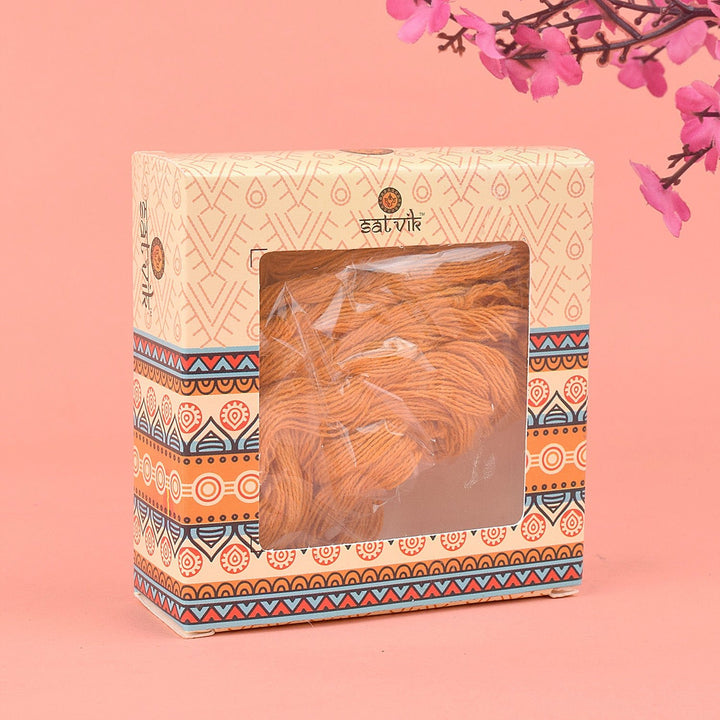 Orange Cotton Janeu Thread (Kesari Janeu) Puja Store Online Pooja Items Online Puja Samagri Pooja Store near me www.satvikworld.com