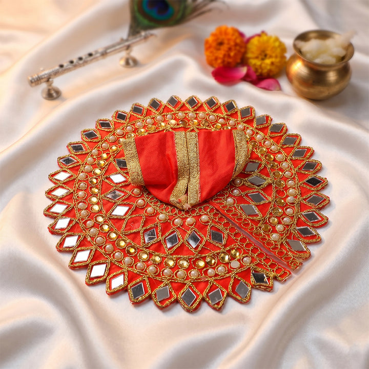 Designer Mirror Work & Stones Laddu Gopal Dress | India’s Largest Pooja Accessories Brand – www.satvikworld.com
