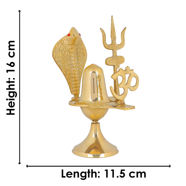 Charming Pure Brass Shivling (6.3 Inch) Puja Store Online Pooja Items Online Puja Samagri Pooja Store near me www.satvikworld.com