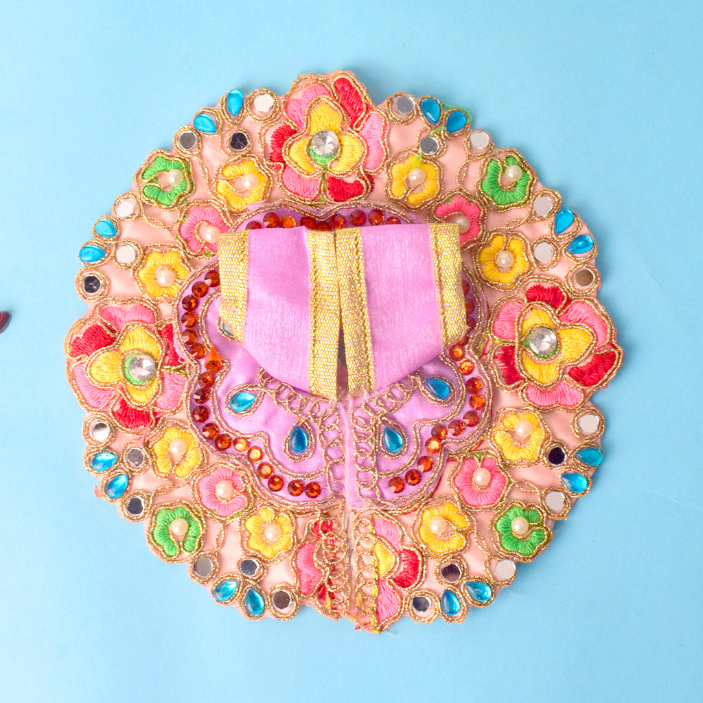 Exquisite Laddu Gopal Dress with Floral Bead & Stone Embroidery – India’s Largest Pooja Accessories Brand – www.satvikworld.com