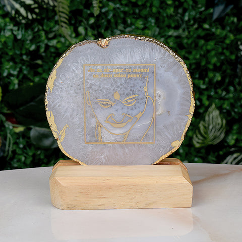 Guruji Agate Stone Stands - Enhancing Your Spiritual Journey