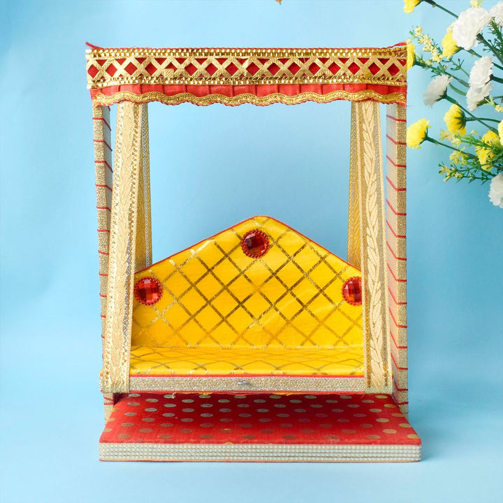 Laddu Gopal Ji Jhula Red and Yellow | India’s Largest Pooja Accessories Brand – www.satvikworld.com
