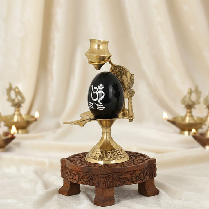 Mahadev Black Stone Shivling with Trishul & Abhishek Patra – India’s Largest Pooja Accessories Brand – www.satvikworld.com