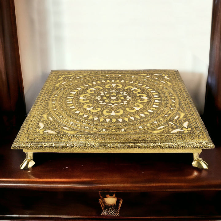 Meenakari Wooden Chowki | India’s Largest Pooja Accessories Brand – www.satvikworld.com
