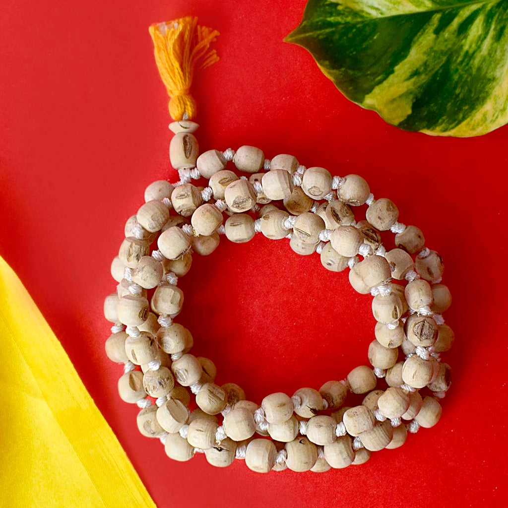 100% Original Tulsi Jap Mala (9-10mm) – Authentic and sacred Tulsi mala with 108+1 beads, ideal for japa, prayer, and spiritual practices. Enhances focus, purity, and divine energy during meditation. India’s Largest Pooja Accessories Brand – www.satvikworld.com