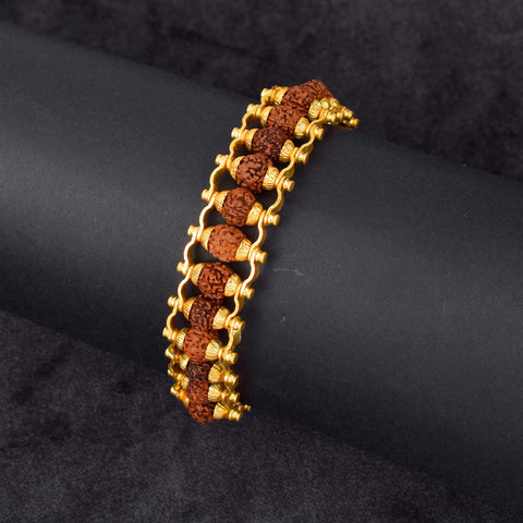 Gold Plated Rudraksha Bracelet with Premium PVD Coating – Authentic Spiritual Wristwear from Satvikstore.in
India’s Largest Pooja Accessories Brand - www.satvikworld.com