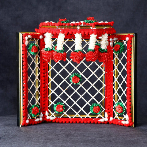 Traditional Handcrafted Deity Idol Background Phool Bangla