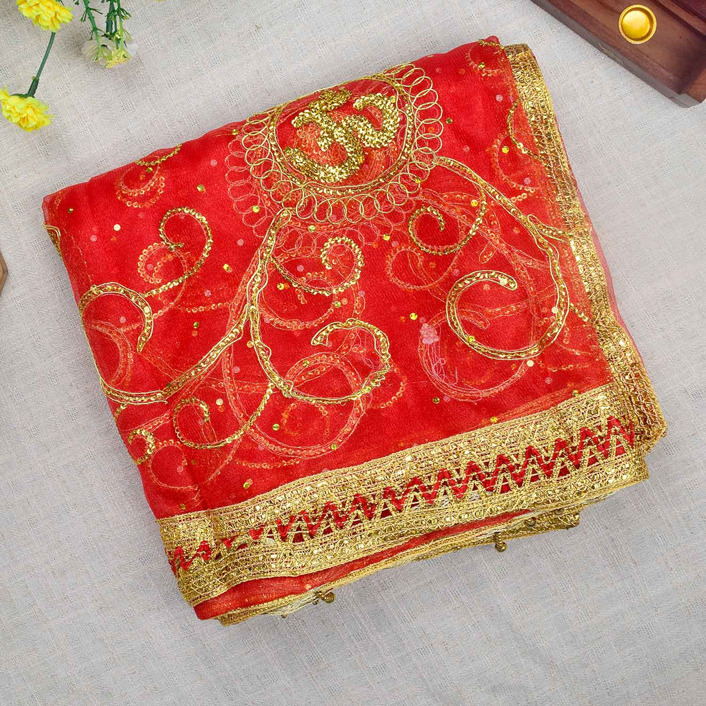 "Red and Gold Mata Chunri – 192 cm x 106 cm"

Enhance your pooja rituals and festive decor with this Pink and Gold Mata Chunri, measuring 192 cm x 106 cm. Adorned with golden floral patterns and diamond motifs, it is perfect for Devi pooja, mandir decoration, and festive ceremonies like Navratri and Diwali.

Shop now at satvikworld.com for authentic Indian pooja essentials across the USA.