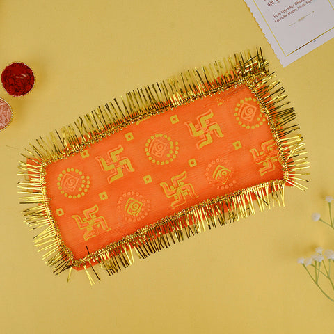 Red Swastika Mata Chunni Set of 6 (10x5 Inch) for Puja Decoration – India’s Largest Pooja Accessories Brand – www.satvikworld.com