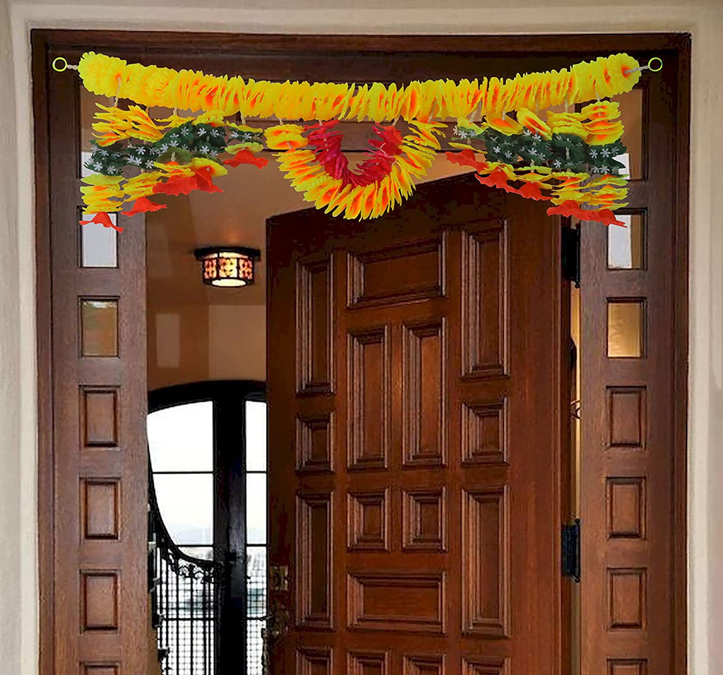 Artificial Flower Bandarwal Toran (Design-12) for door decoration with vibrant floral elements and traditional festive appeal. India’s Largest Pooja Accessories Brand – www.satvikworld.com
