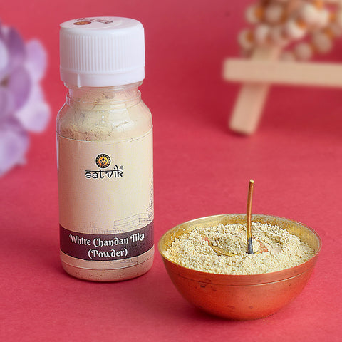 White Chandan/Gopi Chandan Tika (Safed Chandan Tilak) Powder