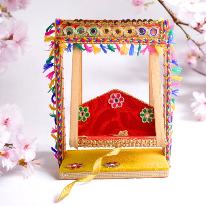 Elegant Mirror Stone Jhula for Laddu Gopal – India’s Largest Pooja Accessories Brand – www.satvikworld.com