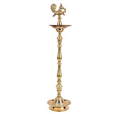 54 Inch Brass Kerala Peacock Samai Deepam Inauguration Lamp