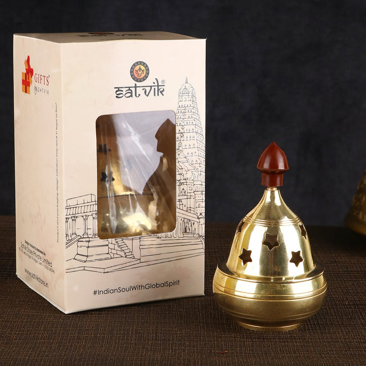 Brass Akhand Diya – Traditional unbroken flame oil lamp made of high-quality brass with a glass chimney, perfect for daily puja and spiritual ambiance. India’s Largest Pooja Accessories Brand – www.satvikworld.com