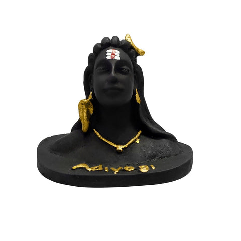 Small Adiyogi Shiva idol for car dashboard, crafted for spiritual elegance and compact vehicle décor. India’s Largest Pooja Accessories Brand – www.satvikworld.com