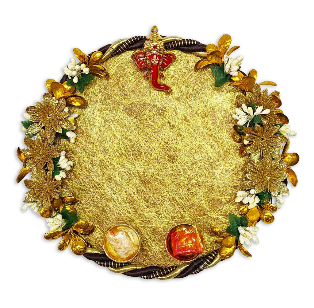 Stunning multicolor aarti thali with vibrant decorative patterns for festive pooja rituals and ceremonies India’s Largest Pooja Accessories Brand – www.satvikworld.com