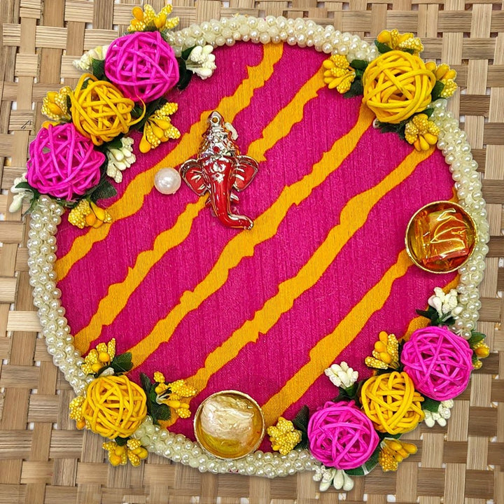 Handcrafted Designer Pooja Thali Puja Store Online Pooja Items Online Puja Samagri Pooja Store near me www.satvikstore.in