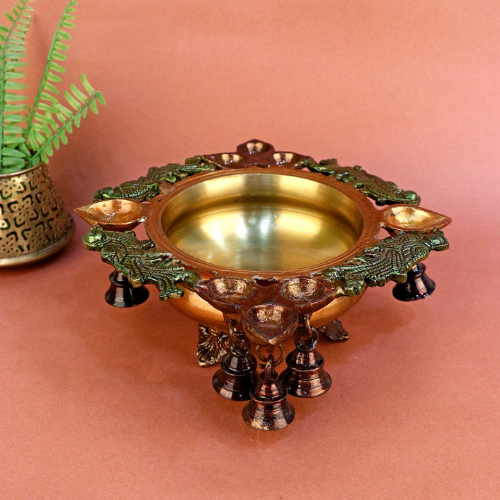  Brass Designer Floral Urli – Elegant Brass Urli with Intricate Floral Design, Perfect for Temple, Home Decor, and Puja, Ideal for Floating Flowers or Diyas, Handcrafted with Fine Detailing for a Touch of Divine Elegance, Adds Charm to Mandir or Living Room, Buy Designer Brass Urli Online, Affordable Prices | India’s Largest Pooja Accessories Brand – www.satvikworld.com
