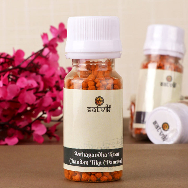 Ashtagandha Saffron Chandan Tika (Chandan Tilak) Danedar | Shop Online From www.satvkworld.com