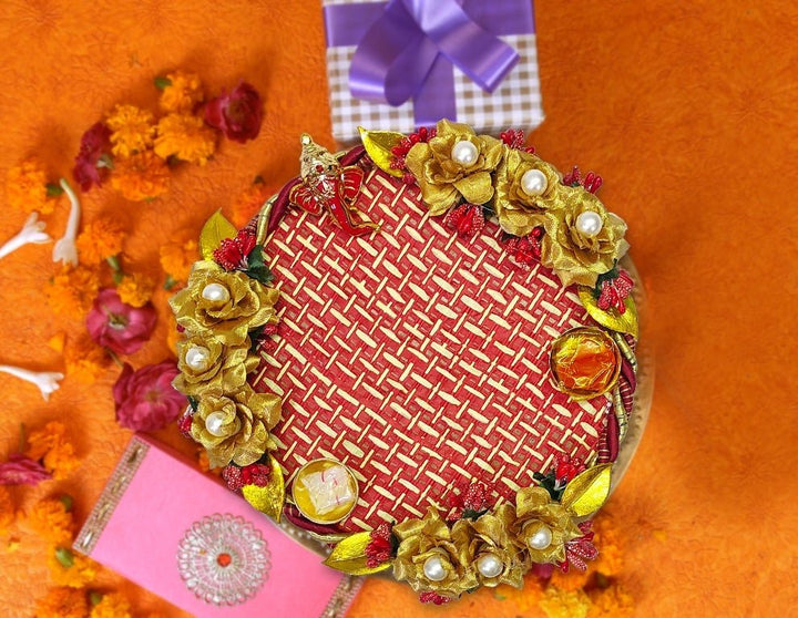 Elegant Handmade Pooja Thali Puja Store Online Pooja Items Online Puja Samagri Pooja Store near me www.satvikstore.in