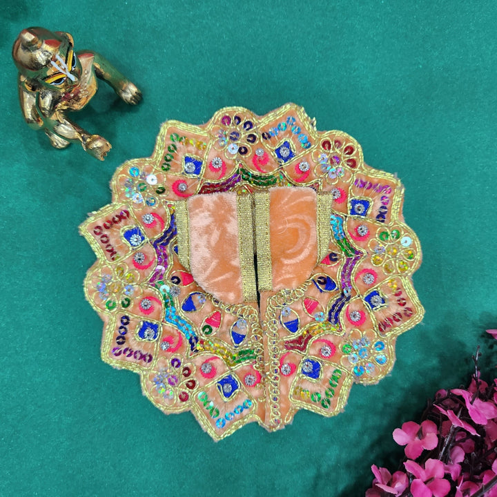 Graceful Laddu Gopal dress no.2 with traditional design for Janmashtami and pooja. India’s Largest Pooja Accessories Brand – www.satvikworld.com